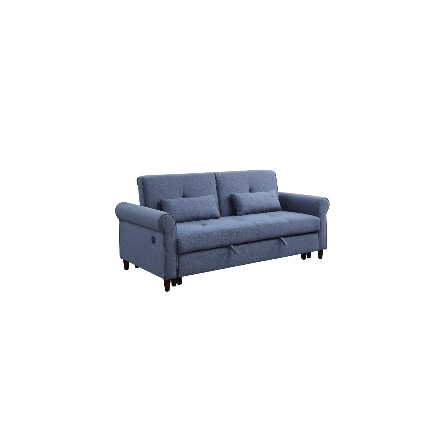 Acme Nichelle Sleeper Sofa in Blue Fabric